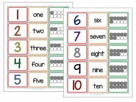 1-10 Number Matching Cards