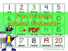 Number flashcards 1-20