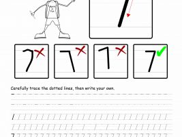 Number 7 Tracing And Writing Worksheet