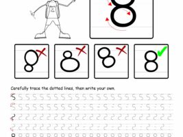 Number 8 Tracing And Writing Worksheet