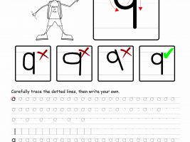 Number 9 Tracing And Writing Worksheet