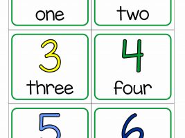 Number Flashcards 1-6 (Part 1 of 4)