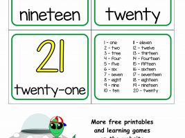 Number Flashcards 1-20 (Part 4 of 4)