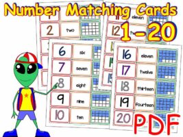 Number Matching Cards 1-20