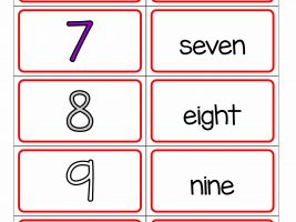 Number Words Flashcards 6-10