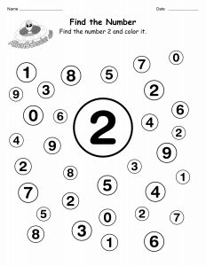 Find And Color the Number 2