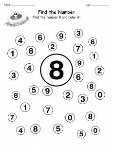 Find and Color the Number 8