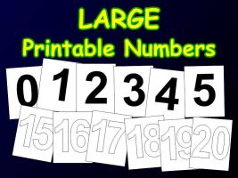 Large Printable Numbers