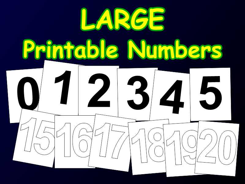 Large Printable Numbers 1 10  Free printable numbers, Large printable  numbers, Printable numbers