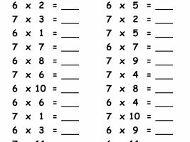 6 & 7 Multiplication Facts