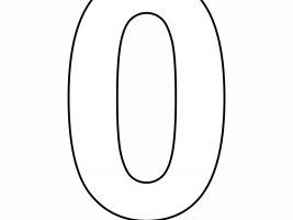 Printable Number 0 Outline