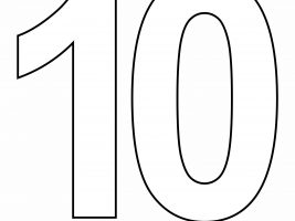 Printable Number 10 Outline