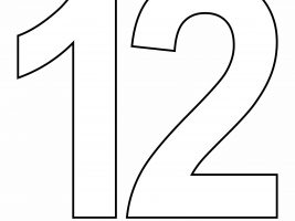 Printable Number 12 Outline