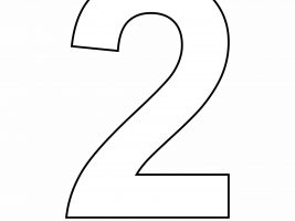 Printable Number 2 Outline