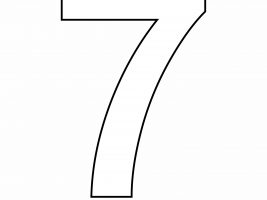 Printable Number 7 Outline