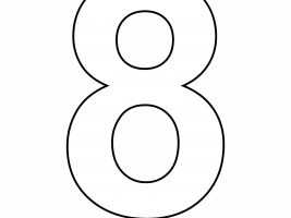 Printable Number 8 Outline