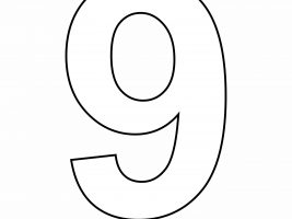 Printable Number 9 Outline