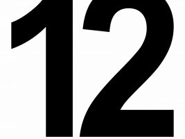 12, Large Printable Number