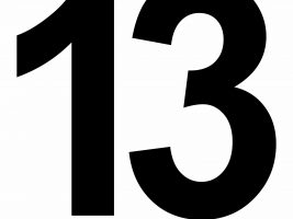 Large Printable Number 13