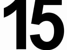 Large Printable Number 15