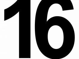 Large Printable Number 16