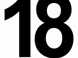 Large Printable Number 18