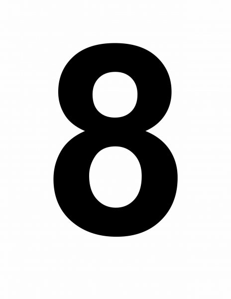 Large Printable Number 8