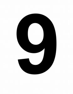 Large Solid Number 9