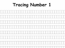 Tracing Number 1 Worksheet