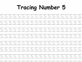 Tracing Number 5 Worksheet