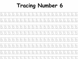 Tracing Number 6 Worksheet