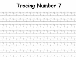 Tracing Number 7 Worksheet