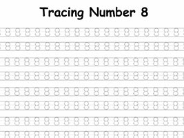 Tracing Number 8 Worksheet