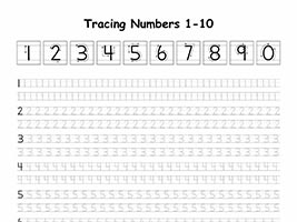 Tracing Numbers 1-10 Worksheet