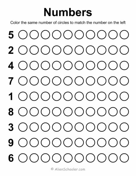Count And Color The Circles Worksheet
