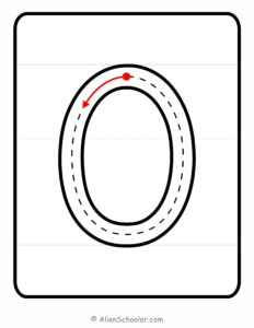 How to Write Number 0, Number Formation 0