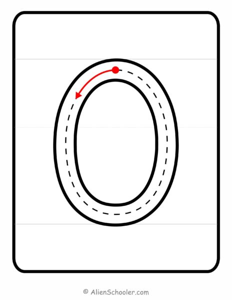 How to Write Number 0, Number Formation 0