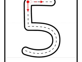 How to Write Number 5. Number Formation Card