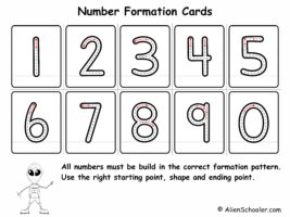 Number Formation Cards 0-9