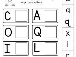 Cut And Paste Letter Matching Worksheet