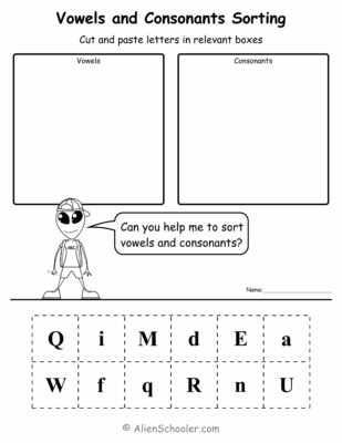 Vowels and Consonants Worksheet
