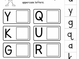 Uppercase and Lowercase Letter Matching Worksheet