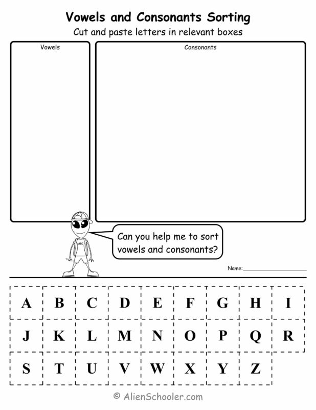 Vowels and Consonants Sorting Activity