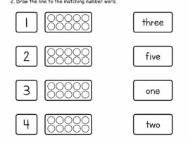 Number Words 1-5 Worksheet