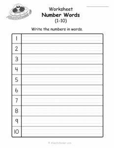 Write the Number In Words Worksheet