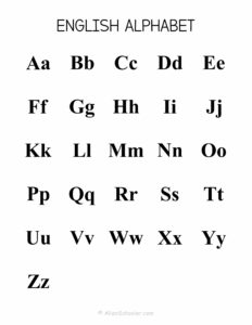 Simple Printable Alphabet