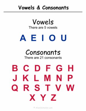 Vowels and Consonants Chart