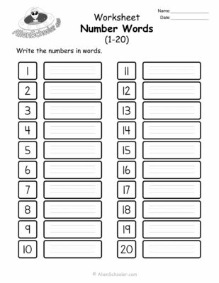 Write the Numbers In Words Worksheet