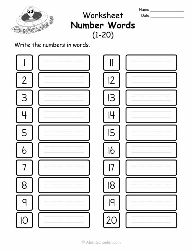 Write the Numbers In Words Worksheet
