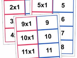 1 Times Table Matching/Folding Cards